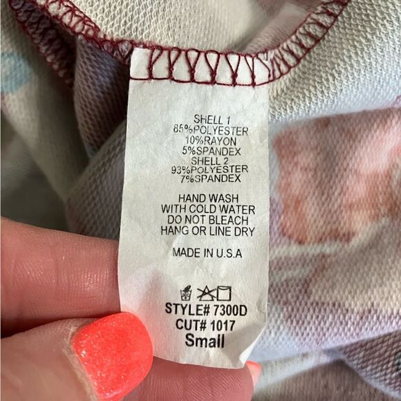 Floral Tunic Dress Long Sleeve Sz Small Viamor - Picture 9 of 9